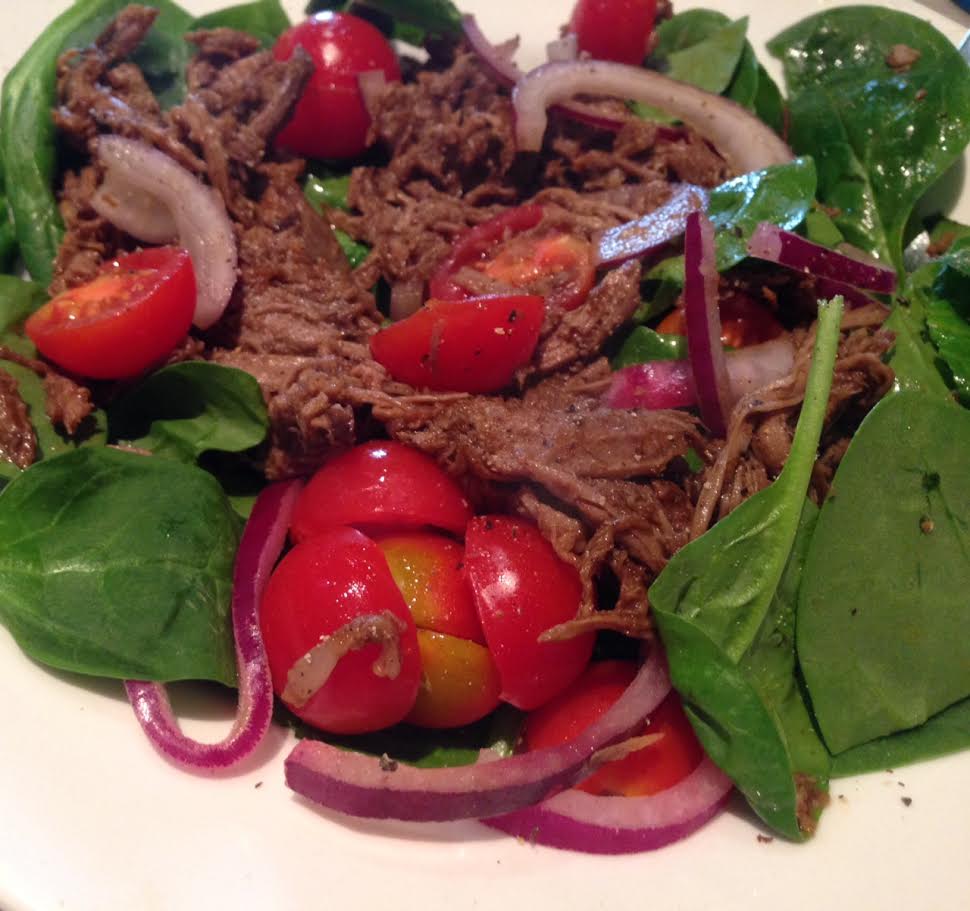 pulled beef salad