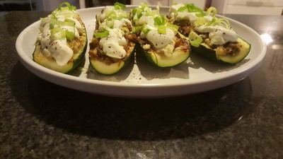 BEEF FILLED ZUCCHINI BOATS – PHASE 2